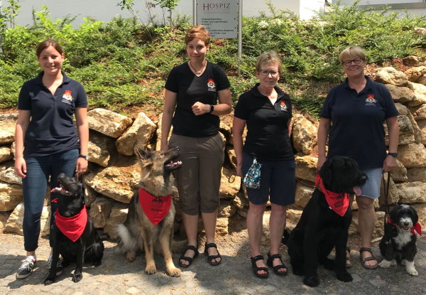 Unsere Teams vor ihrem Einsatz der Trauergruppe des Kinderhospiz Stuttgart im Juni 2018