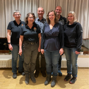 BRH Fildern Vorstand 2023: (von links nach rechts) Mirjam, Edeltraud, Hans, Anja, Andreas, Dany