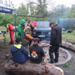 Gemeinsames Grillen mit den Maltesern Freiburg nach einem erfolgreichen Trainingstag Trainingstag mit Klettern in Freiburg 2017 - gemeinsames Grillen