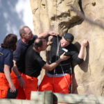 Fallbeispiel: Kletterer hängt an Wand