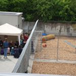 Unser Stand und die Vorführungsfläche von oben - Tierheimfest Böblingen 19.05.2019